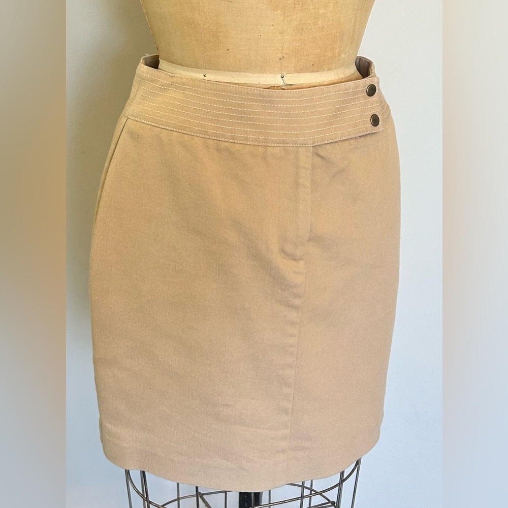 Tan denim skirt